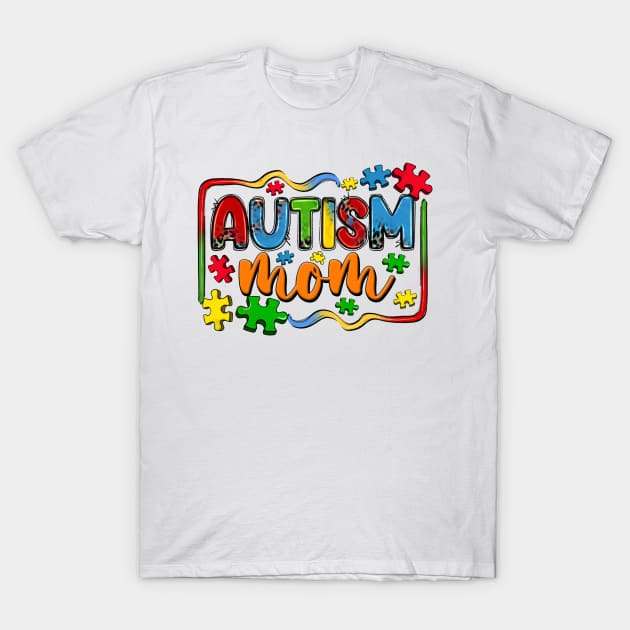 Autism Mom Life Puzzle Mothers Day Autism Mom T-Shirt by Roccoa